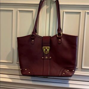 Leather tote bag